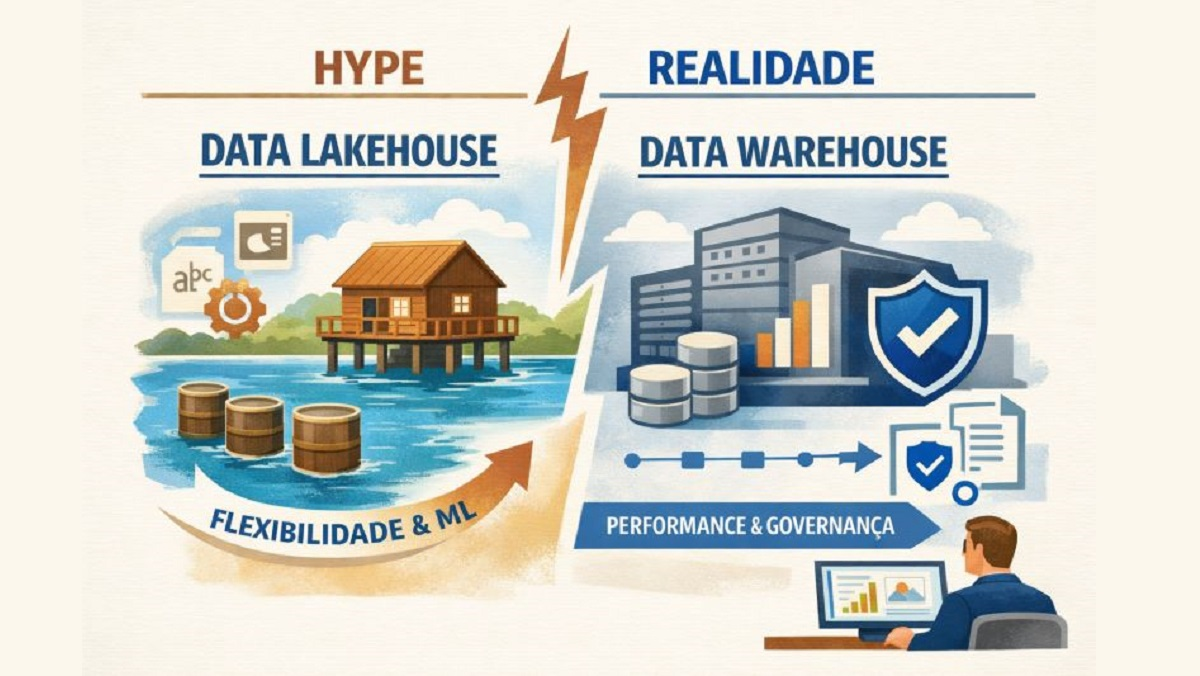 Data Lakehouse vs. Data Warehouse tradicional.